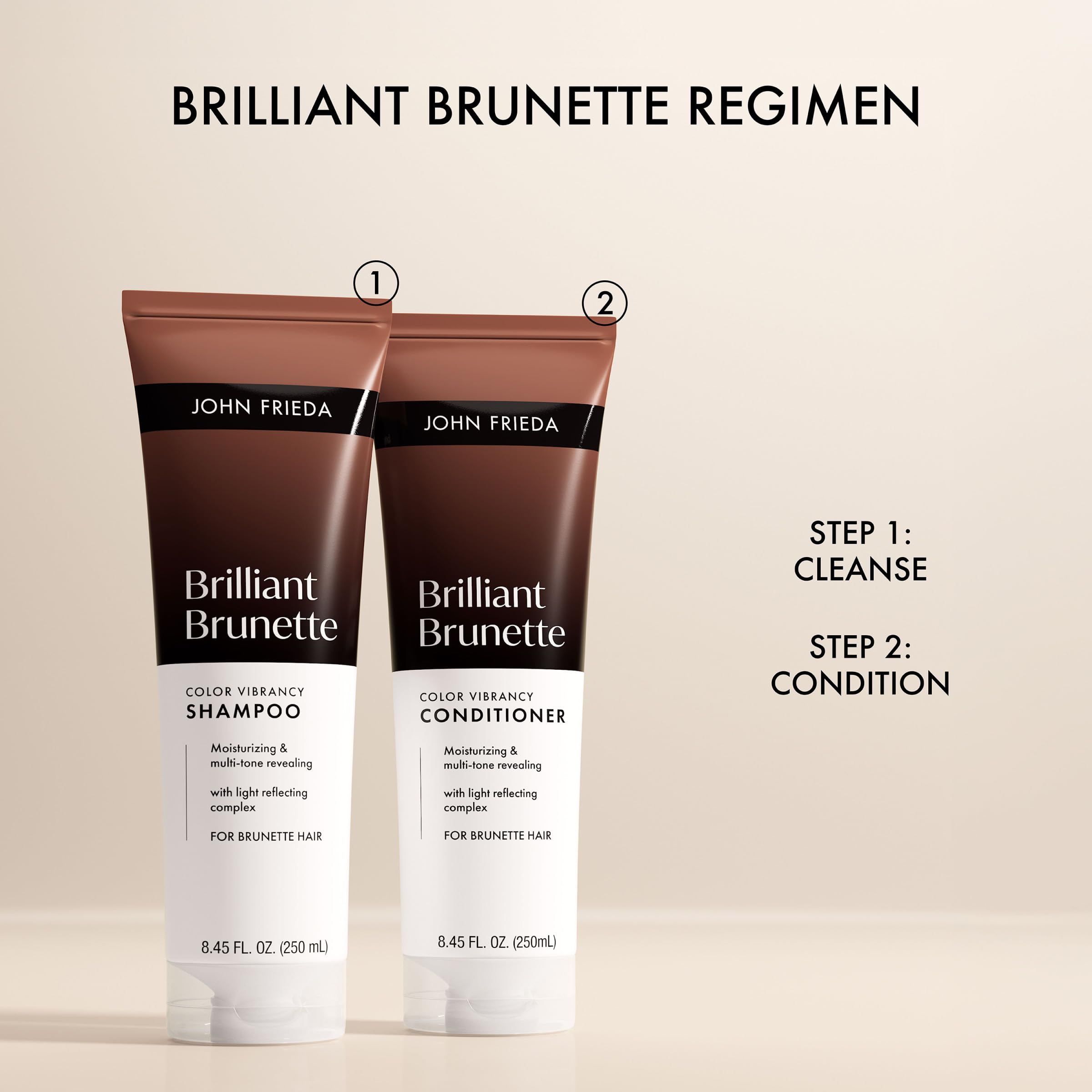 John Frieda Brilliant Brunette Color Enhancing Shampoo for Vibrant Brown Hair - 8.45 fl oz
