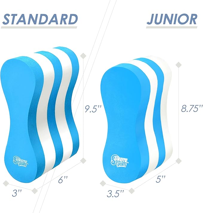 Sunlite Sports EVA 5-Layer Pull Buoy Leg Float - Pool Training Aid, Legs and HIPS Support for Adults, Kids, and Beginners, for Swimming Stroke