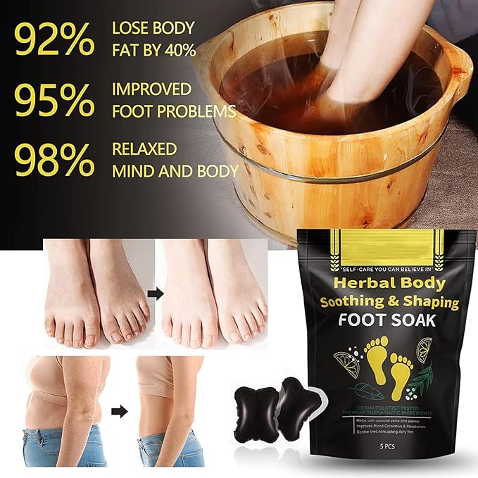 50Pcs Herbal Detox Cleansing Foot Soak Beads, Herbal Detox and Shaping Foot soak Beads Body Detox Foot Soak Natural Herbal Foot Massage Beads, Relaxing and Soothing Experience for Men and Women