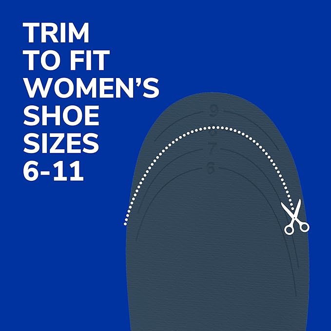 Dr. Scholl’s Energizing Comfort Women’s Everyday Insoles with Massaging Gel - Clinically Proven, All-Day Energy and Comfort Inserts, Patented Triple Gel Design, Shock Absorbing, Arch Support: 2 Pairs