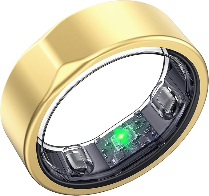 Smart Ring for Women & Men-Size First Before You Buy, No APP Subscription,7-10 Days of Use,Sleep|Activity|Stress|Heart Rate Tracker, Compatible with iOS and Android (Rose Gold, 9)
