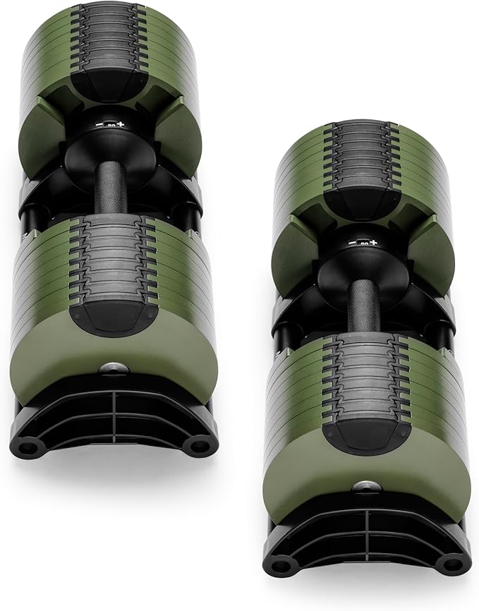 NÜOBELL® Adjustable Dumbbell Set, 5-50 LB or 5-80 LB, Easy Twist 2024-25 Model, All-In-One Weights Set (Pair) for Home, Original Manufacturer