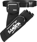 Archery Arrow Quiver - Adjustable Waist Hanged Quiver with 3 Removable Tubes & Pockets for Archery Arrows Case & Equipment - Ideal for Hunting & Target Practice - Right Handed Only