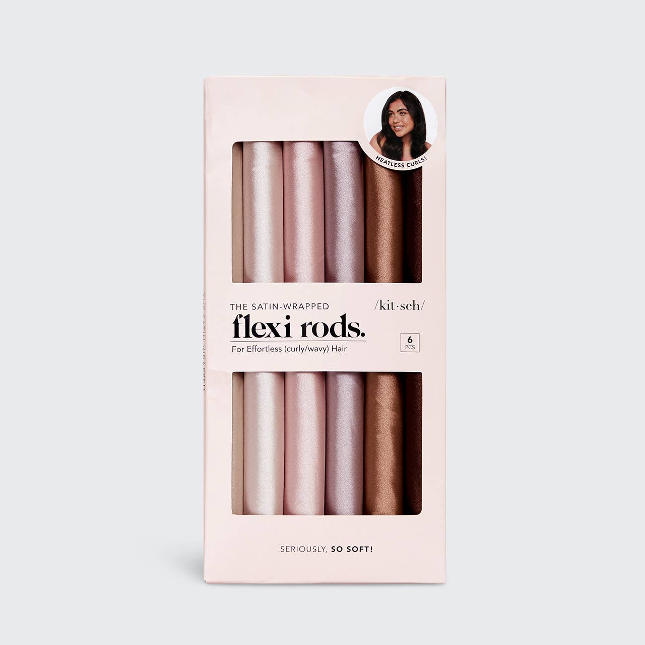 KITSCH - Satin Wrapped Flexi Rods - 6pc Set