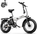 Foldable Electric Bike for Adults, 30+MPH, 48V 20Ah Removable Lithium Battery up to 80Miles, 20" Fat Tire 1000W Peak Motor Dirt Ebike Adult Electric Bicycle for Commute Beach Mountain E Bike