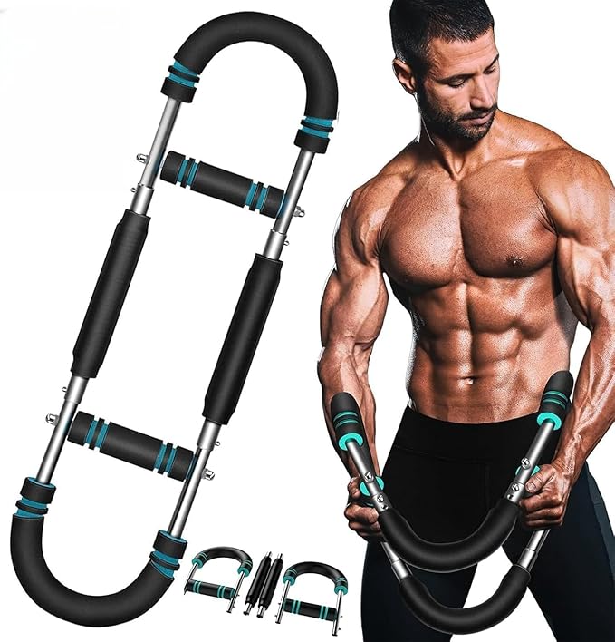 Twister Arm Trainer, Chest Workout Equipment 40-100lb Adjustable Arm Trainer, Twister Arm Trainer, Portable Power Twister Bar, Detachable Design Fitness Anywhere