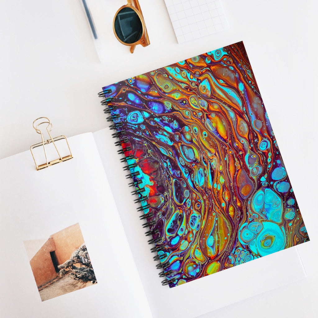 Bespattered Facade Vortex Spiral Notebook - Lined Pages