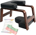Yoga Headstand Bench- Stand Yoga Chair for Family, Gym - Wood and PU Pads - Relieve Fatigue and Build Up Body (Multi-Color)