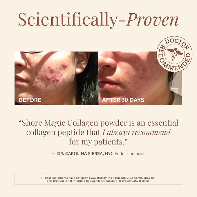 Premium Marine Collagen Powder with Type I II III and IV Hydrolyzed Peptides for Women and Men Sourced from Wild Fish, Certified Halal and Kosher Unflavored - 30 Day Supply, 300g Canister