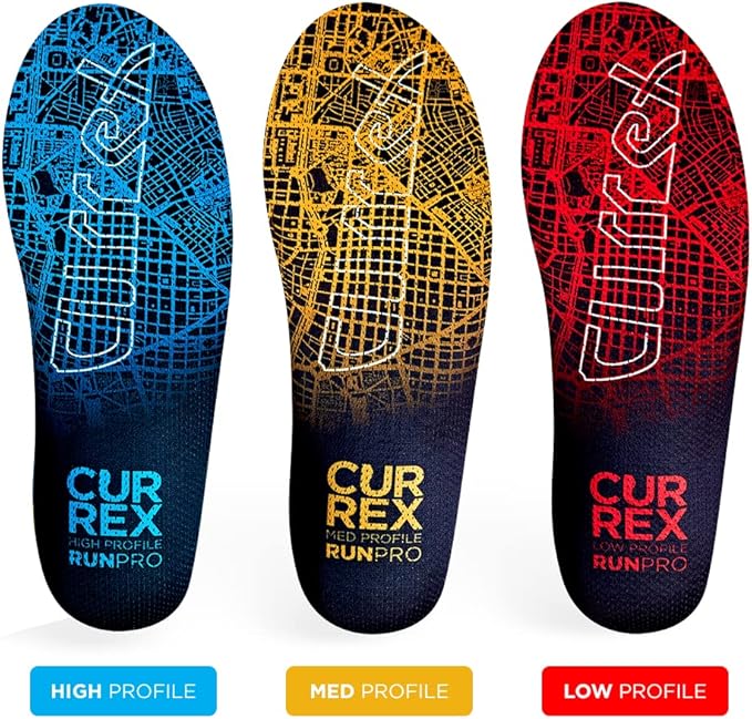 currex RunPro Insoles for Running Shoes – Arch Support Inserts to Help Reduce Fatigue, Prevent Injuries & Boost Performance – for Men & Women – Medium Arch, Large