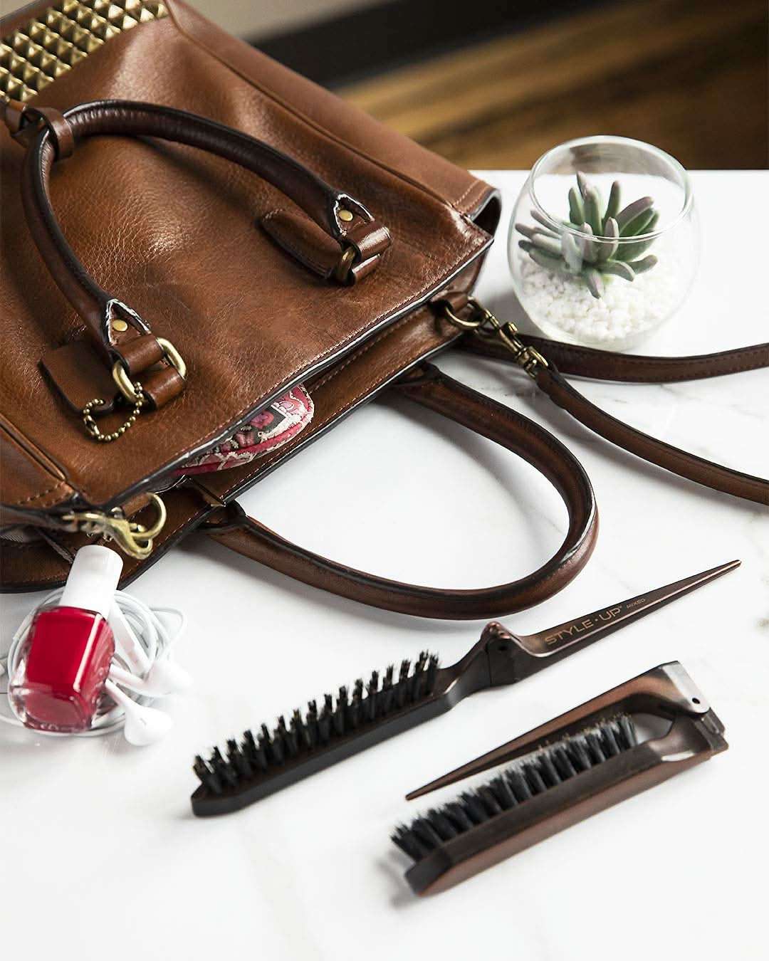 Olivia Garden Style-Up Teasing Foldable Hair Brush STU-CO