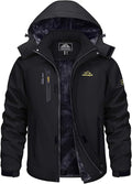 TACVASEN Winter Jacket Men's Water-Resistant Fleece Jacket Snow Ski Jacket Military Tactical Jacket Coat Parka Hood Raincoat