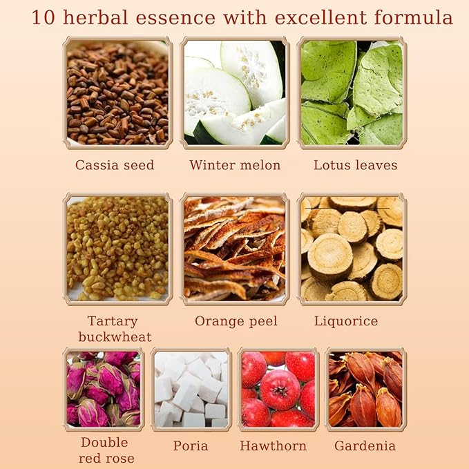 Oil-Reducing Tea - Oil Cleansing Tea for Liver & Kidney 15 Bags/Box, 10 Herbal with Excellent Formula, Chinese Winter Melon Lotus Leaf Teabag (1)