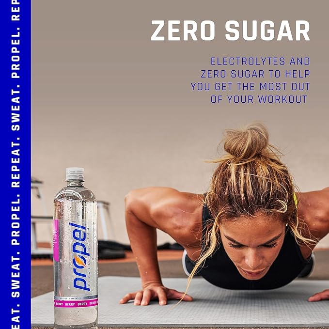 Propel, Peach, Zero Calorie Sports Drinking Water with Electrolytes and Vitamins C&E, 16.9 Fl Oz (Pack of 12)