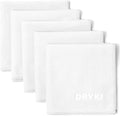 Pocket-Sized Sweat Towels - The Original Sweat Absorbing Handkerchiefs - Quick-Dry Microfiber Sweat Rags for Face, Hands, & Body - Men & Women - Gym, Sports, and Work (White: 5 Pack)
