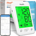 iHealth Accu Luminate Arm Blood Pressure Monitor – 4.5" Large Tri-Color WHO-Based LCD, Clinically Validated Accuracy, Irregular Heartbeat Alert, Bluetooth Cloud Sync, Adjustable Large 8.6"–17" Cuff
