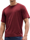 MIER Men's Dry Fit Workout T-Shirts Athletic Running Tee Short Sleeve Crew Neck Gym Tops, Polyester, Moisture Wicking