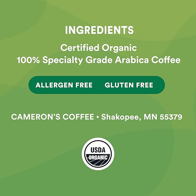 Cameron's Coffee Roasted Whole Bean Coffee, Organic French Roast, 28 Ounce