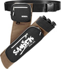 Archery Arrow Quiver - Adjustable Waist Hanged Quiver with 3 Removable Tubes & Pockets for Archery Arrows Case & Equipment - Ideal for Hunting & Target Practice - Right Handed Only