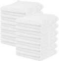 Kaufman - Premium Hand Towels Set for Bathroom, Spa, Gym, and Face Towel 100% Cotton Ring Spun, Ultra Soft Feel and Highly Absorbent Towels (12, White)