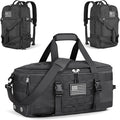 ETRONIK Gym Bags for Men Women, Tactical Duffle Bag Backpack with Shoe Compartment, 3 in 1 Carry on Travel Backpack with Wet Pocket, Weekender Overnight Range Bag for Workout Football Gym, Grey