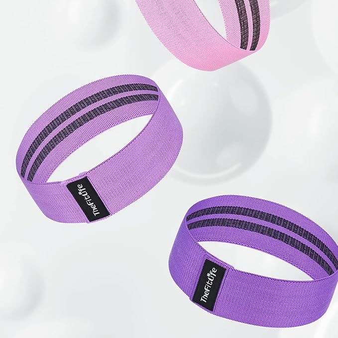 TheFitLife Resistance Exercise Bands for Women - Fabric Workout Bands for Booty, Hip, Glute, Leg, Thigh, Squat, Butt Lift Excersize and Fitness Loop Bands for Home Gym