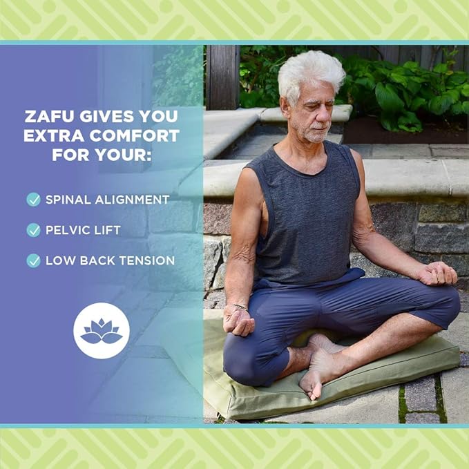 Bean Products Zafu Meditation Pillows for Sitting on Floor, Yoga Cushion, Cotton/Buckwheat Fill Yoga Pillow, Zafu Meditation Cushion, Zen Kneeling Prayer Pad- Made in USA - 14"x18" Oval - Burgundy