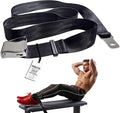 Nordic Hamstring Curl Strap, 6.5FT Gym Seatbelt and Exercise Straps for Hamstring Stretch Strap & Mobilization Belt,Home Gym Women Men, Lifting Seatbelt Gym, Black