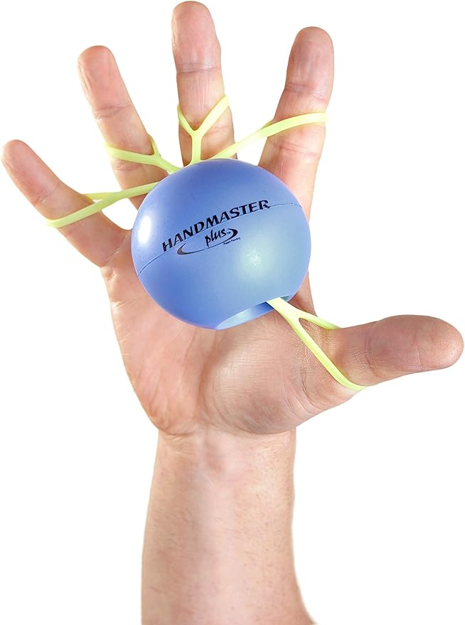 Physical Therapy Hand Exerciser - Forearm Exerciser with Stress Relief Ball - Hand Therapy Balls for Exercise, Training - Finger Exerciser & Strengthener - Soft Tension, Purple