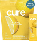 Cure Hydration | Plant-Based Electrolyte Drink Mix | No Added Sugar | FSA & HSA | Dehydration Relief Powder Made with Coconut Water | Non-GMO | Vegan | Pouch of 14 Packets - Lemonade
