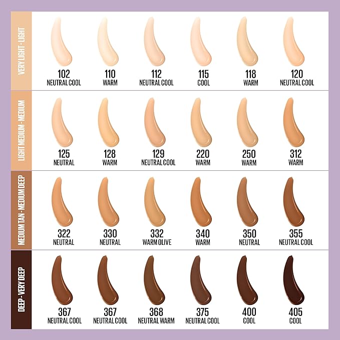 Maybelline Super Stay Lumi-Matte Foundation, Lightweight and Buildable Full Coverage Foundation Makeup For Up To 30HR Wear, 400, 1 Count