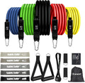 Exercise Resistance Bands with Handles for Working Out, 150/200/250/300 lbs Workout Bands Set with Door Anchor for Physical Therapy, Yoga, Pilates