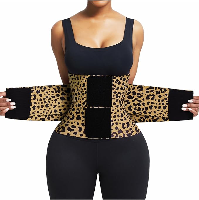 FeelinGirl Waist Trainer Belt Waist Cincher Trimmer Ab Belt Tummy Control Body Shaper with Triple Wrap Women and Men