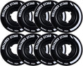 Rollerex ST360 92A Roller Skate Wheels (8-Pack) (Color Options) - Indoor Outdoor - Use for Quad Skate Wheel Replacement (Steel Black)
