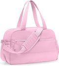Gym Bag for Women, Travel Duffle Bags with Wet Pocket, Lightweight Carry on Bag Overnight Weekender Duffel Bag, Water Resistant (Bright Pink)