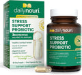 Nouri Daily Stress Support Probiotic for Women & Men | Supports Cortisol Management, Stress Relief, Mood, Digestion & Gut Health | 3 Clinically Studied Strains + Vegan Omega Oil | 30-Day Supply