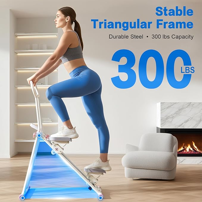 Stair Stepper for Home Gym,Folding Vertical Climber Cardio Exercise Machine,Stair Climber for Full Body Workout with Adjustable Handlebar for Women & Men