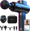 RENPHO Massage Gun Deep Tissue, Portable Percussion Muscle Massager with Bluetooth, Handheld Device for Back and Neck, Carry Case, Gifts for Men and Women