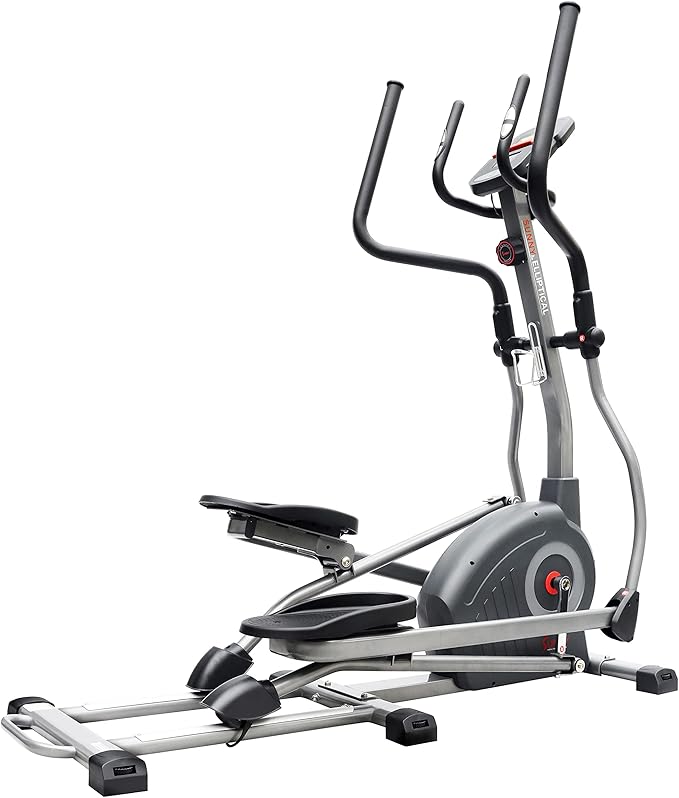 Sunny Health & Fitness Elliptical Trainer Machine w/Built-in Pulse Sensor, Low Impact Cardio Exerciser & Full-Body Cross Training for Home, Optional Free SunnyFit App Link & Electric w/300LB Load