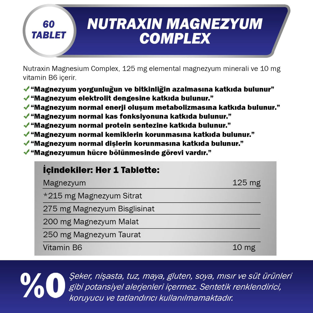 Nutraxin Magnesium Complex Food Supplement