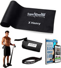 7Ft Long Resistance Bands for Stretching - Resistance Bands Set with Door Anchor - Exercise Bands Including Carry Pouch, E-Book & App - Latex-Free Workout Bands