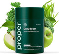 Proper, The Greens Daily Boost Organic Greens Powder. Whole Food, Apple Flavor Veggie Powder Superfood with Wheatgrass, Spirulina, Chlorella, Probiotics. Daily Drink Mix for Wellness and Digestion
