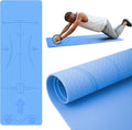 Exercise Equipment Mat for Ab Roller Wheel, Non Slip Abdominal Knee Mat, 6mm Thick Home Gym Floor Pad for Yoga, Pilates, Skipping, 72"L X 24"W X 0.24"Th, TPE