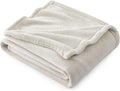 Bedsure Fleece Throw Blanket Linen - 300GSM Soft Lightweight Plush Cozy Blankets for Bed, Sofa, Couch, Travel, Camping, 50x60 inches
