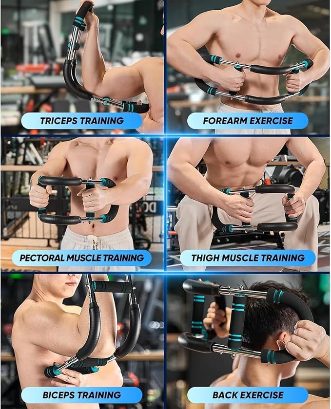 LYKAN Twister Arm Trainer, 40-100lb Adjustable Chest Workout Equipment, Arm Trainer, Twister Arm Trainer, Portable Power Twister Bar, Detachable Design Fitness Anywhere