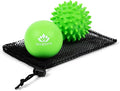 Physical Massage Therapy Lacrosse Ball Set Ideal for Yoga Deep Tissue Massage Trigger Point Therapy and Myofascial Release Physical Therapy Back Foot Plantar Fasciitis (Spiky Ball)