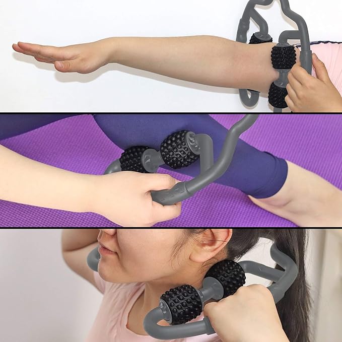 Cellulite Massage Tool Deep Fascia Massager & Dimpled Skin Remover for Legs - Anti-Cellulite Roller Tech with Lymphatic Drainage, Smooth Skin & Pain Relief for Thighs & Buttocks Sculpting