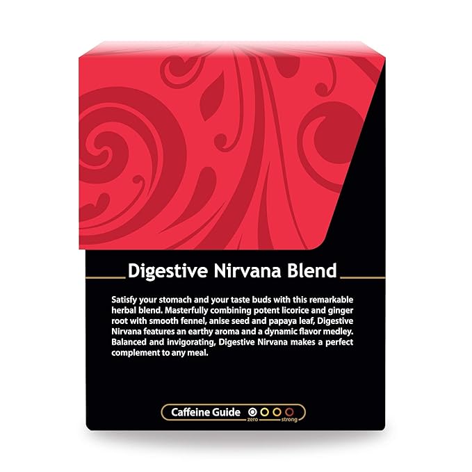 Buddha Teas - Organic Digestive Nirvana Blend - Herbal Tea - For Health & Wellbeing - With Antioxidants & Minerals - Clean Ingredients - Caffeine Free - OU Kosher & Non-GMO - 18 Tea Bags (Pack of 1)