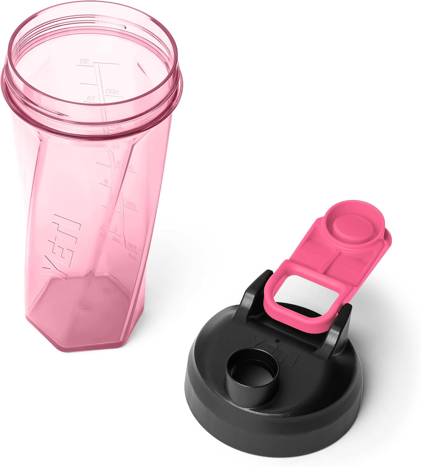 YETI Yonder Helimix Vortex Blender Shaker Bottle Holds up to 27oz | No Blending Ball or Whisk | USA Made | Portable Pre Workout Whey Protein Drink Shaker Cup | Dishwasher Safe, Tropical Pink