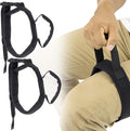 Vive Thigh Lifter Strap (2 Pack) - Pull Up Assistance Band - Medical Equipment Padded Wrist Tool For Leg Movement - Transfer Device For Limited Mobility, Knee Recovery - For Elderly, Senior & Disabled